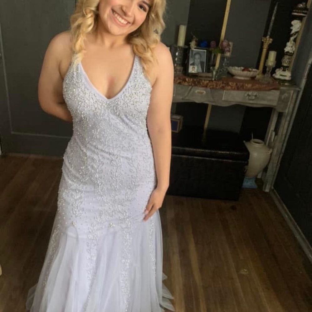 Elegant White Evening Gown